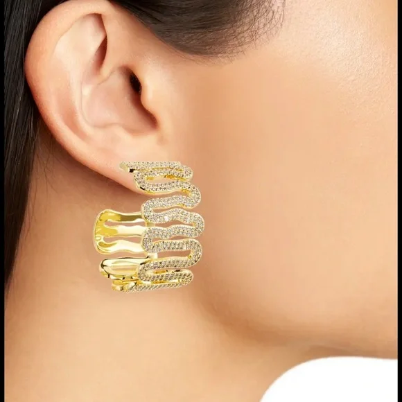NWT CULT GAIA FAHIMA HOOP EARRINGS - Picture 9 of 10